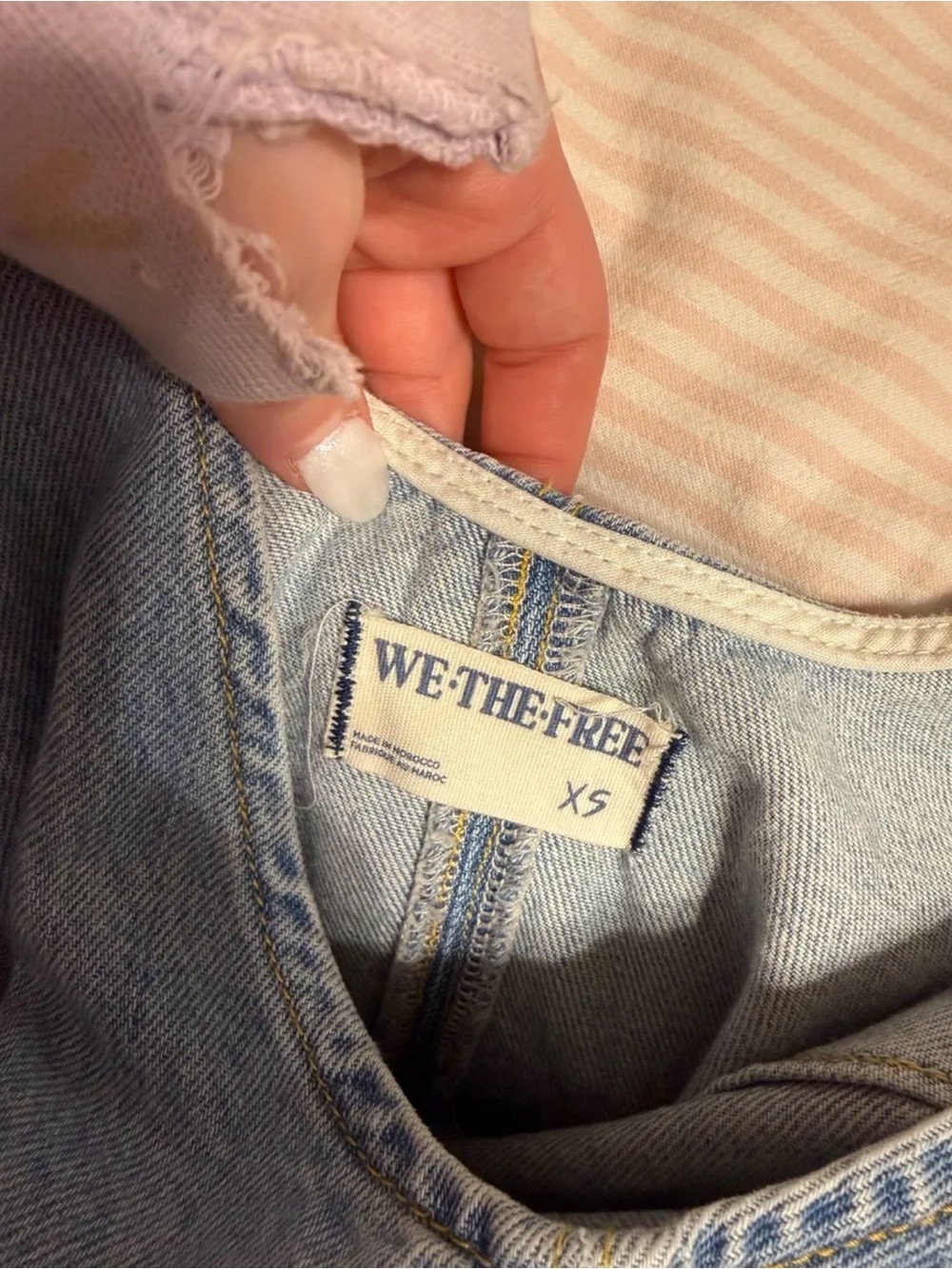 We The Free Light Wash Denim Overalls - Light Blue - Picture 3 of 3
